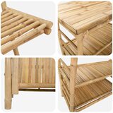  Vanjski bar stol i stolice 3 kom. 2-sjedala Prirodna Bambus Smeđa 110 x 55 x 105 cm | shoptok.hr