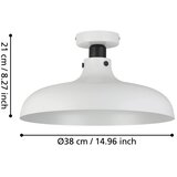 Eglo Matlock plafonjera E27, 38 cm, siva/crna, 43842 | shoptok.hr