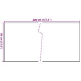 Balkonski zaslon svijetlosmeđi 400 x 80 cm od poliratana | shoptok.hr