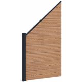 vidaXL Set ograde 95 x 180 cm WPC i aluminij Smeđa - Smeđa 1 kosi odjeljak (tamnosivi stup) Cijene