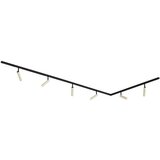 QAZQA Modern railsysteem met 6 spots beige met zwart 1-fase - Slimline Uzzy Cene