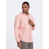 Ombre Men's REGULAR FIT shirt with pocket - pink Cijene