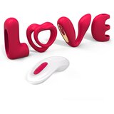 SuperLove Love Vibrator Kit with 4 Silicone Attachments & Remote Red Cijene