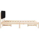  Krevetni okvir s tapiciranim uzglavljem Crna 120 x 190 cm | shoptok.hr