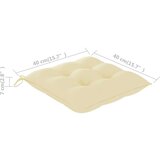  Jastuci za stolice 4 kom krem bijeli 40x40x7 cm tkanina Oxford | shoptok.hr
