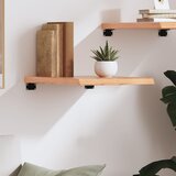  Zidna polica svjetlosmeđa 40x60x(2-4) cm obrađena hrastovina | Eponuda.com