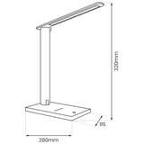  LED prigušiva stona lampa POST LED/5W/5V 3000-6500K bela | Eponuda.com