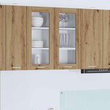 vidaXL Viseča omarica s polico Riga 2 pcs Umetni hrast 40 x 31 x 80 cm | Shoptok.si