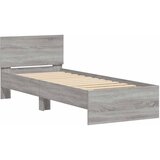  Okvir kreveta s uzglavljem Sivi Sonoma 80 x 200 cm | shoptok.hr