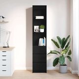 vidaXL Visoka ploča crni hrast 37,5x35x180 cm izrađeno drvo | shoptok.hr