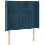  box spring s madracem LED tamnoplavi 90x200 cm baršun | shoptok.hr