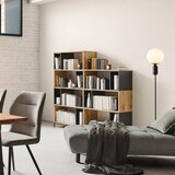Bessagi Home stoječ regal megy, hrast, črna | Shoptok.si