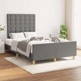  Okvir za krevet s uzglavljem tamnosivi 120x200 cm od tkanine Cijene