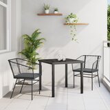 vidaXL Set od 2 Crna i tamno siva PE ratan, čelik s prahom Standard | shoptok.hr