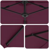 Suncobran Bordeaux Crvena 372 x 198 x 243 cm | shoptok.hr