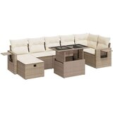 vidaXL 8-dijelni set vrtnih sofa od poliratana s jastucima bež | shoptok.hr