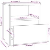  Noćni ormarići 2 kom boja hrasta 40x40x50 cm konstruirano drvo | shoptok.hr