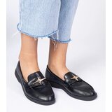 D/CEO marka niezdefiniowana Black women's moccasins with gold decoration Senna | ePonuda.com