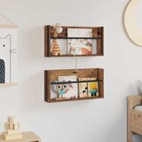  Polica za časopise s policom 2 pcs Staro drvo 60 x 12 x 30 cm | Eponuda.ba