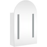  Kupaonski ormarić s ogledalom LED lučni bijeli 42 x 13 x 70 cm | shoptok.hr