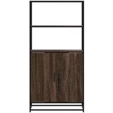 vidaXL Visoka omara rjavi hrast 68x35x139 cm inženirski les in kovina | Shoptok.si