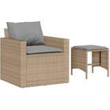  4-dijelni set vrtnih sofa s jastucima bež od poliratana | shoptok.hr