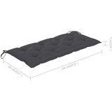  Zložljiva vrtna klop z blazino 118 cm bambus, (20803982) | Shoptok.si