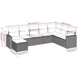  8-dijelni set vrtnih sofa s jastucima smeđi od poliratana | shoptok.hr