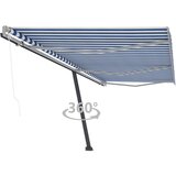 vidaXL Prostostoječa avtomatska tenda 600x350 cm modra/bela Cene