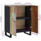  Komoda 60 x 33 x 75 cm od masivnog obnovljenog drva | shoptok.hr