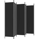 Sobna pregrada s 6 panela crna 300x200 cm od tkanine | shoptok.hr
