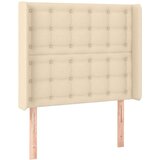  Box spring postelja z vzmetnico LED krem 100x200 cm blago, (20901193) | Shoptok.si