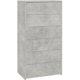  Komoda sa 6 ladica boja betona 50x34x96 cm konstruirano drvo | shoptok.hr