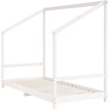  Otroški posteljni okvir bel 90x200 cm trdna borovina, (20916893) | Shoptok.si