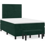  box spring s madracem tamnozeleni 120x190 cm baršunasti | shoptok.hr