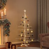 vidaXL Drveno ukrasno božićno drvce 150 cm od masivne borovine | shoptok.hr