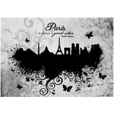  Tapeta - Paris is always a good idea - black and white 100x70 | shoptok.hr