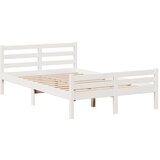 vidaXL Krevet s regalom z knjige bez madraca bijeli 135x190cm borovina | shoptok.hr
