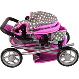 Kolica za lutke + torba 2u1 Stars - sivi | shoptok.hr
