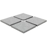 vidaXL utežne plošče za senčnik 4 kosi siv granit kvadratne 100 kg | Shoptok.si