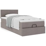  Otomanski krevet s madracem smeđesivi 90x200 cm tkanine | Eponuda.ba