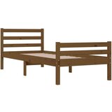  Posteljni okvir medeno rjav iz trdnega lesa 75x190 cm 2FT6, (20647223) | Shoptok.si