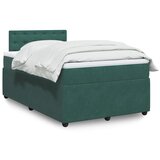 Maison Chic Box spring postelja - Vzmetna postelja z vzmetnico temno zelena 120x200 cm žamet SL4216, (21902407) | Shoptok.si