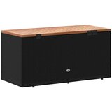  Vrtna kutija za pohranu crna 110x50x54 cm od poliratana i drva | shoptok.hr