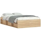 vidaXL Okvir za krevet boja hrasta sonome 120 x 190 cm mali bračni | shoptok.hr