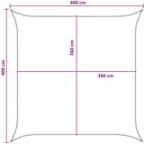  Senčna platna Svetlo siva in bela. 4 x 4 m HDPE, (5000241380) | Shoptok.si