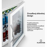 Klarstein Beersafe hladilnik za pijačo z zrcalnimi steklenimi vrati | 64 x 48 cm | 85 W | 60 litrov | Bela | Shoptok.si