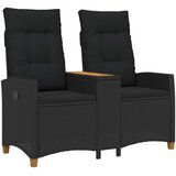  Rekreativna klupa s stolom Crna 126 x 65 x 112 cm poliratan | Eponuda.com