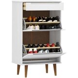 vidaXL ormarić za cipele molde bijeli 59,5x35x103 cm masivna borovina | shoptok.hr