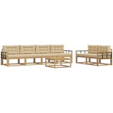  Set vanjskih sofa 6 kom. Bijela i bež | shoptok.hr
